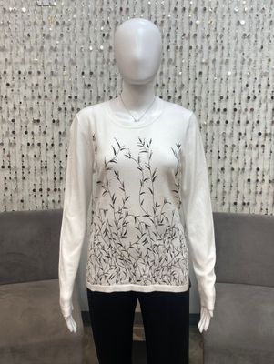 M010 Bling Sweater-Pure White