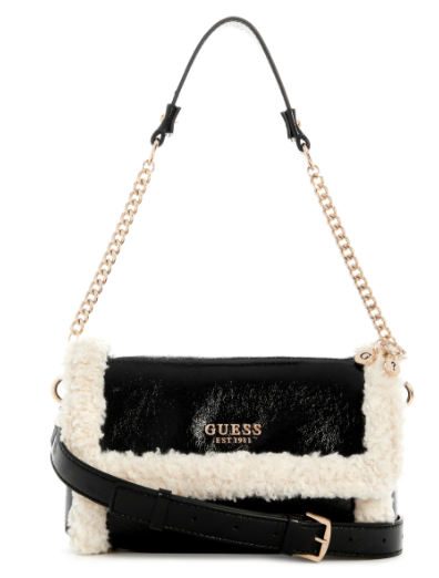 TG949720 Davika Flap Shoulder Bag-Black