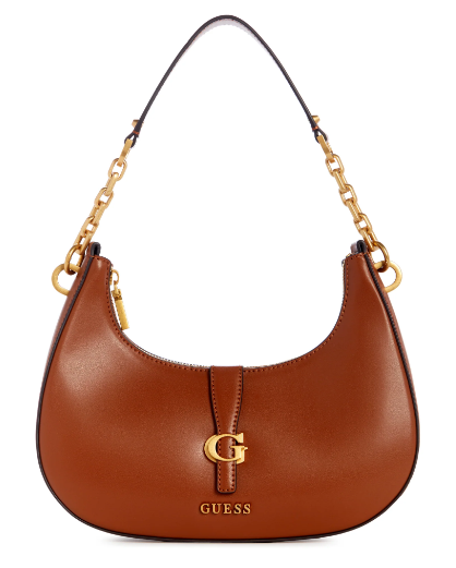 VA932918 Kuba Top Zip Shoulder Bag-Cognac