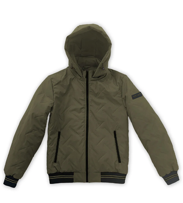 7368218 Geo-Quilted Bomber Jacket-Leaves
