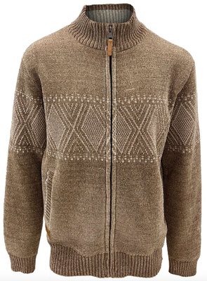 7368681 Chenille Full Zip Sherpa-Hazelnut Melange