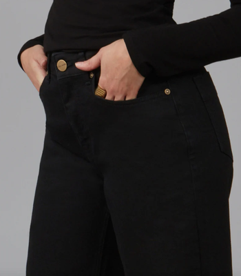 Colette Wide Leg Jeans-Black