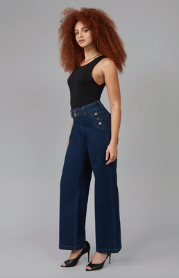 Colette Wide Leg Jeans-Dark Rinse