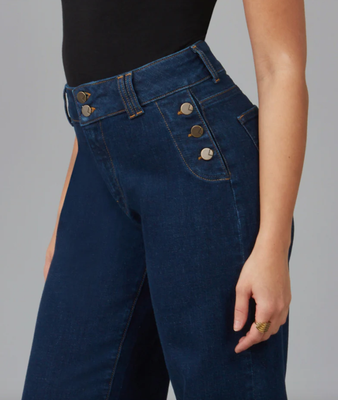 Colette Wide Leg Jeans-Dark Rinse