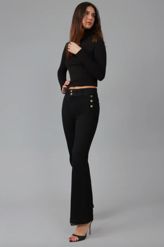 Onyx Flare Jeans-Black