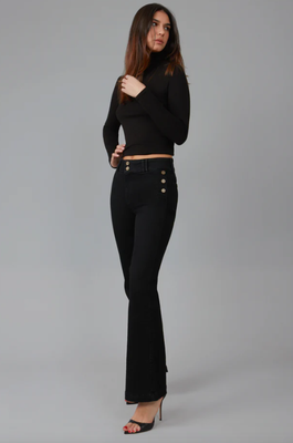 Onyx Flare Jeans-Black