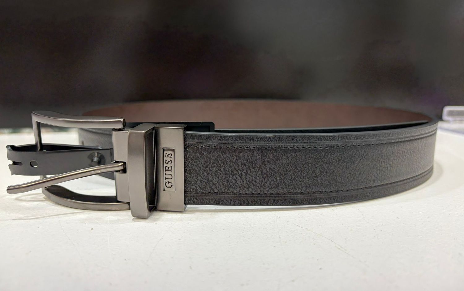 11GO01C004 Calf Reversible Belt-Black/Brown