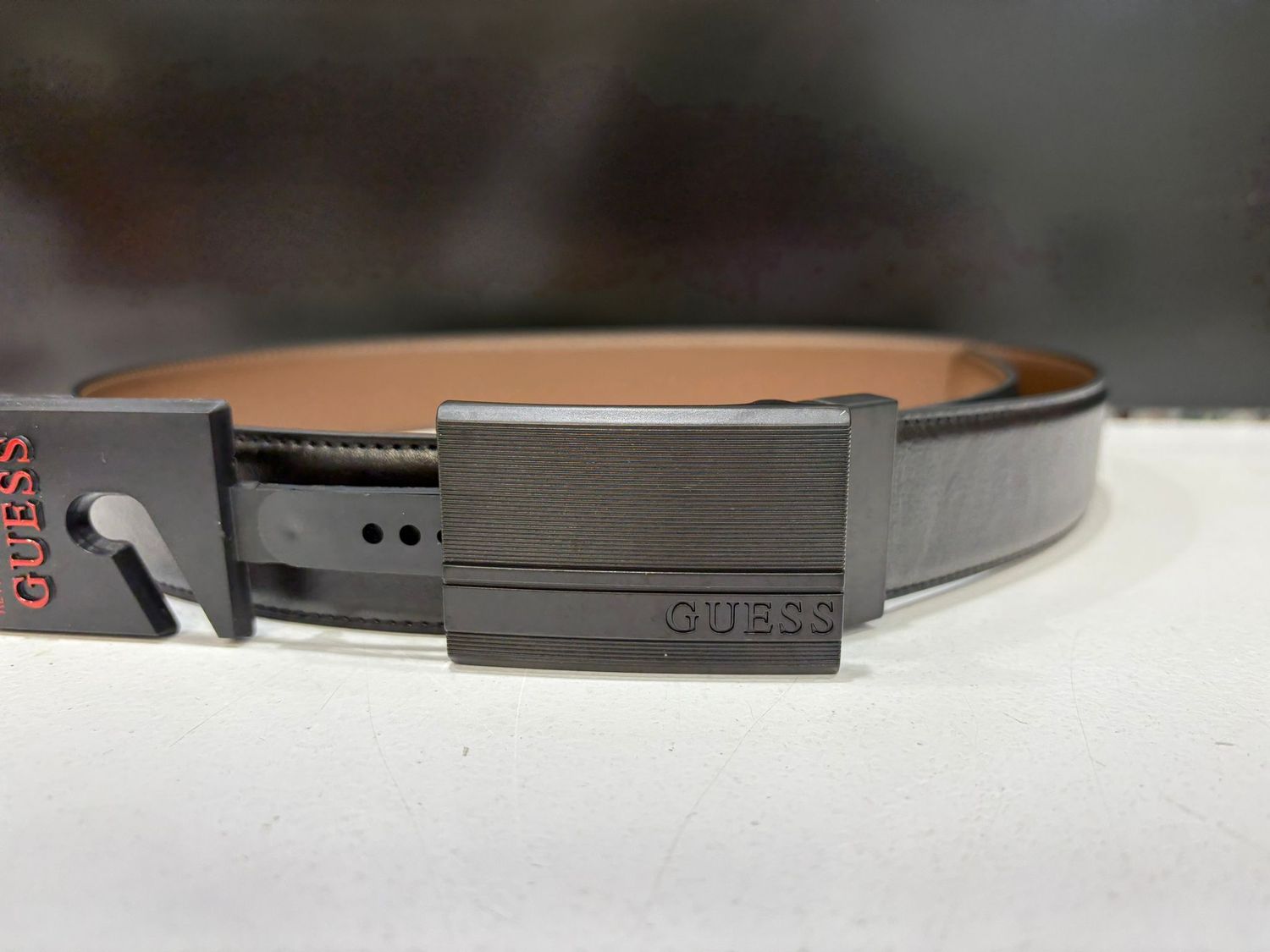 11GO01C016 Plaque 35mm Reversible Belt-Black/Brown
