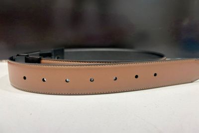 11GO01C016 Plaque 35mm Reversible Belt-Black/Brown