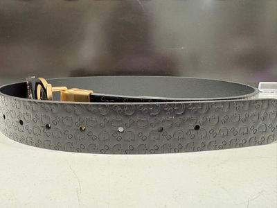11GO02C033 "G" Quatro Reversible Belt-Black/Gold