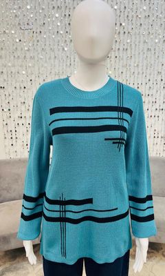 23325 Knit Pullover-Teal