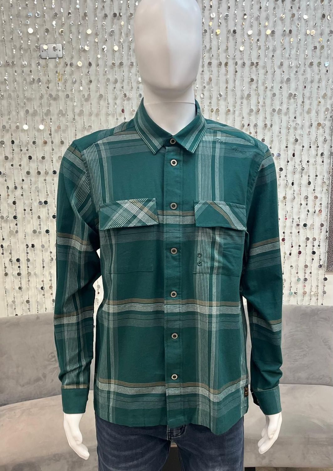 3136 Harbor Checked Shirt-Pine Combo