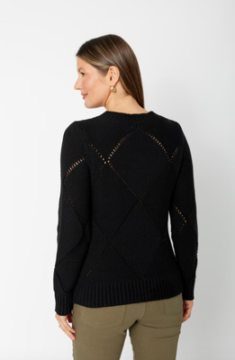 74303 Knit Pullover-Black