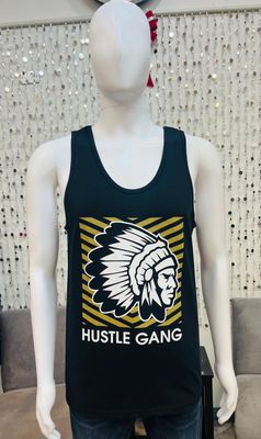 HG2440105 Men&#39;s Knit Tanktop-Plated Black
