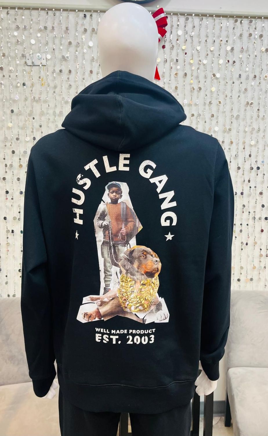 HG2470105 Star Boy Hooded Pullover-Black