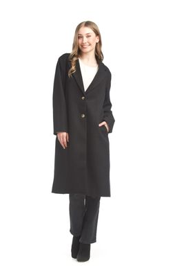 JT-13751 Lapel Single Breasted Coat-Black