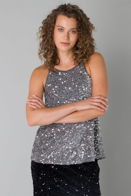 5007 Pietje Sequinned Top-Grey