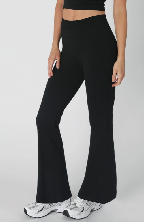 NB8333 Jersey Flare Leggings-Black
