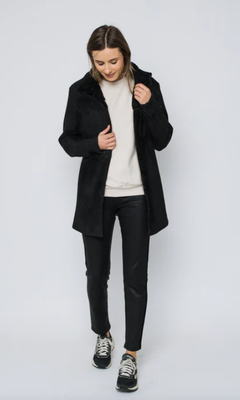 Cora High Neck Jacket-Black