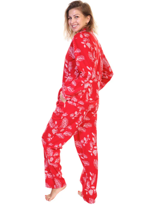 PINE Cozy Fleece Notch Collar Pajama Set
