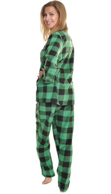 BGPLA Cozy Fleece Notch Collar Pajama Set