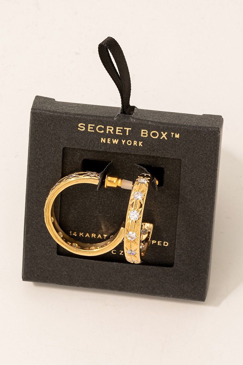 SB19880 Stud Hoops-Gold