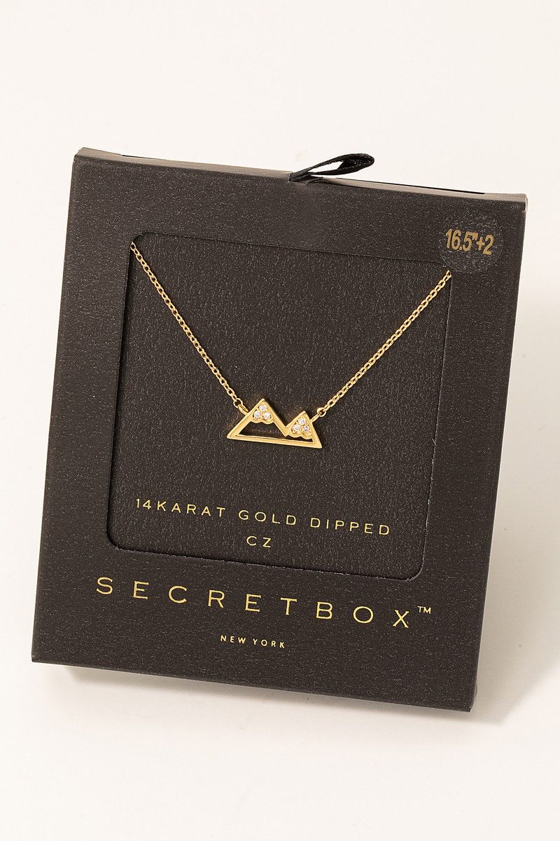 SB20353 Mountain Necklace-Gold