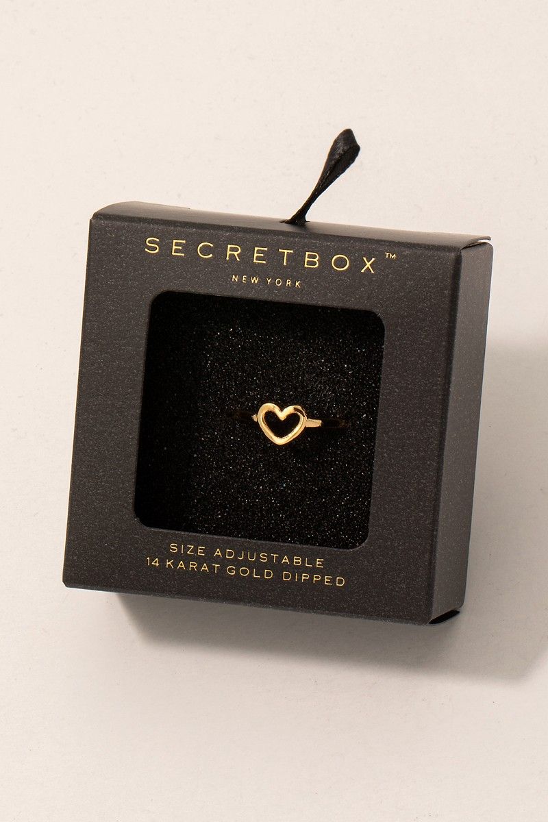 SB31314 Gold Dipped Heart Ring-Gold
