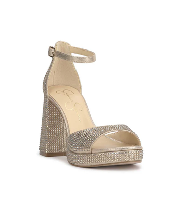 Kaliah2 Platform Heel-Champagne Shimmer