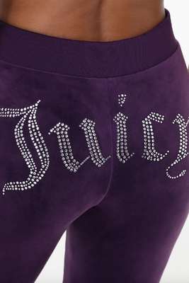 110010762 Juicy Rib Waist Velour Pant-Blackberry