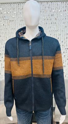 605 Point Zero Zipper Hoodie-Navy/Rust