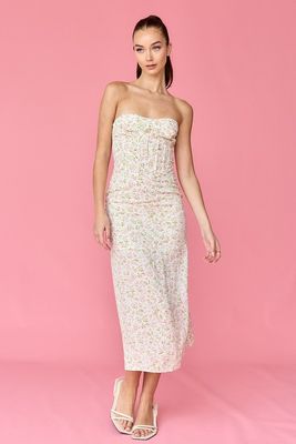 Maya Strapless Corset Dress-Pink