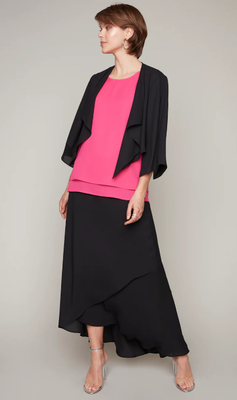 50124 Woven Cover Up-Black