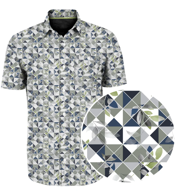 7464722 Dry Edition Geometry Print Shirt-Mountain