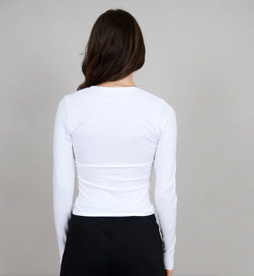 55C011S Roxis Seamless L/S Top-White