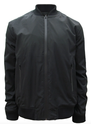 7468239 Baseball Microfiber Bomber-Black