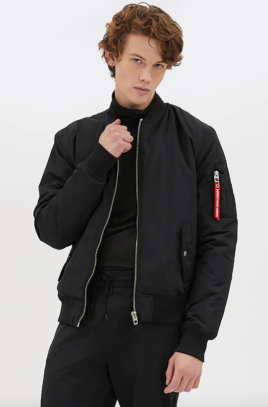 7468254 Parkdale Baseball Bomber Jacket-Black