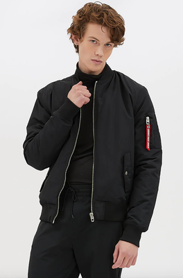 7468254 Parkdale Baseball Bomber Jacket-Black
