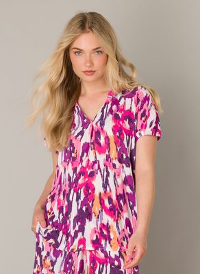 04646 Zilver Blouse-Fuchsia Multi
