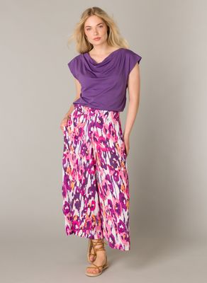 04648 Zimra Wide Trousers-Fuchsia Multi