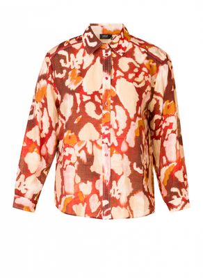 05182 Rhona Airy Blouse-Maroon Multi