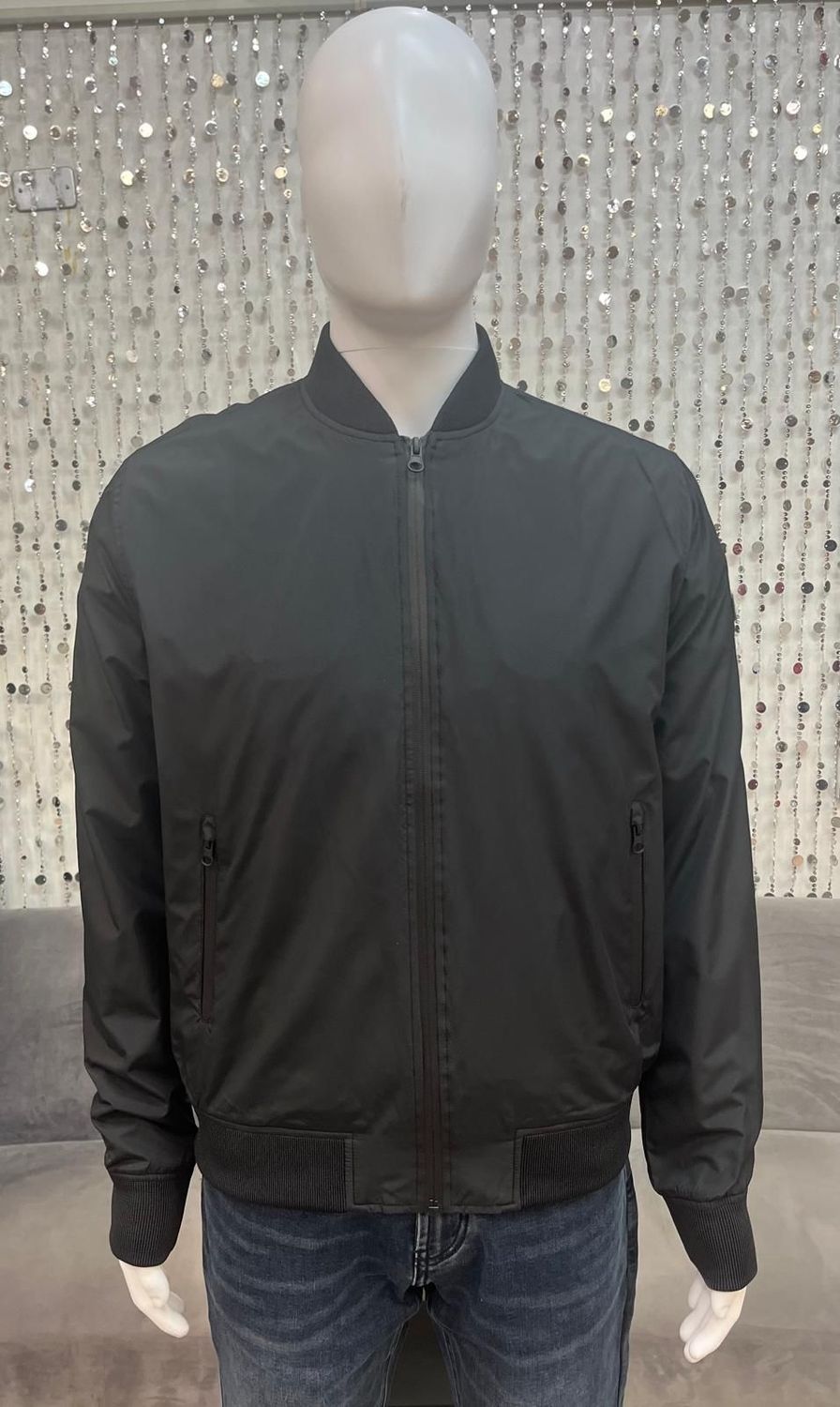 7468239 Baseball Microfiber Bomber-Black