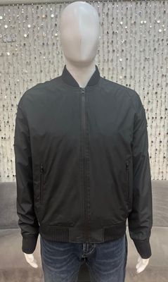 7468239 Baseball Microfiber Bomber-Black