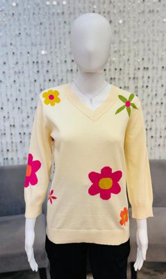 34602 3/4 Sleeve Sweater-Daisy