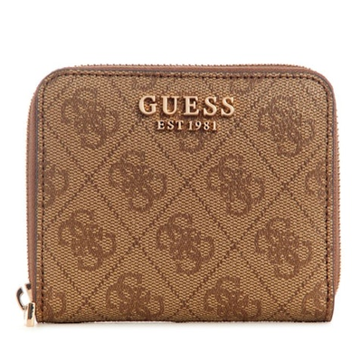 SG8500137 Laurel Small Zip Around-Latte Logo