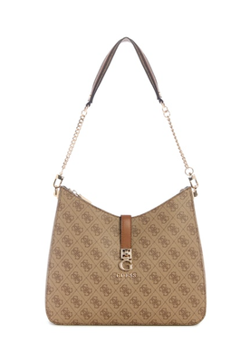 SG962902 Zamira Hobo Shoulder Bag-Latte Logo