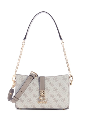 SG962918 Zamira Top Zip Shoulder Bag-Dk Taupe