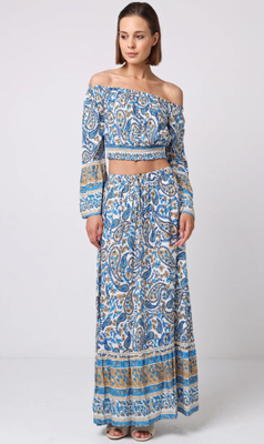 J038879 Sugar Apple Blouse-Blue