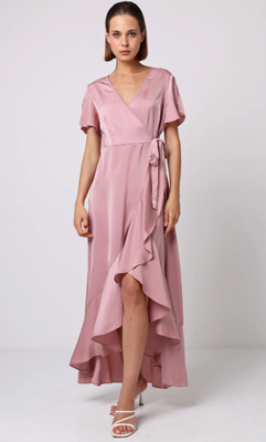 J038877 Egg Fruit Dress-Dusty Pink