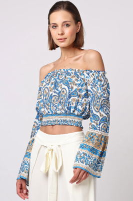 J038879 Sugar Apple Blouse-Blue